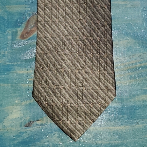𝅺Brown tie with stripes NEW - Picture 1 of 5